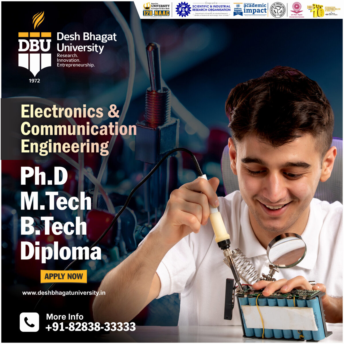 Faculty of Electronics & communication engineering Ph. D M. Tech B. Tech Diploma
