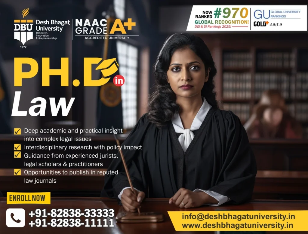 PhD in Law: Course Details, Eligibility, Admission 2026