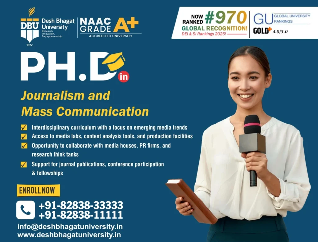 PhD in Journalism and Mass Communication