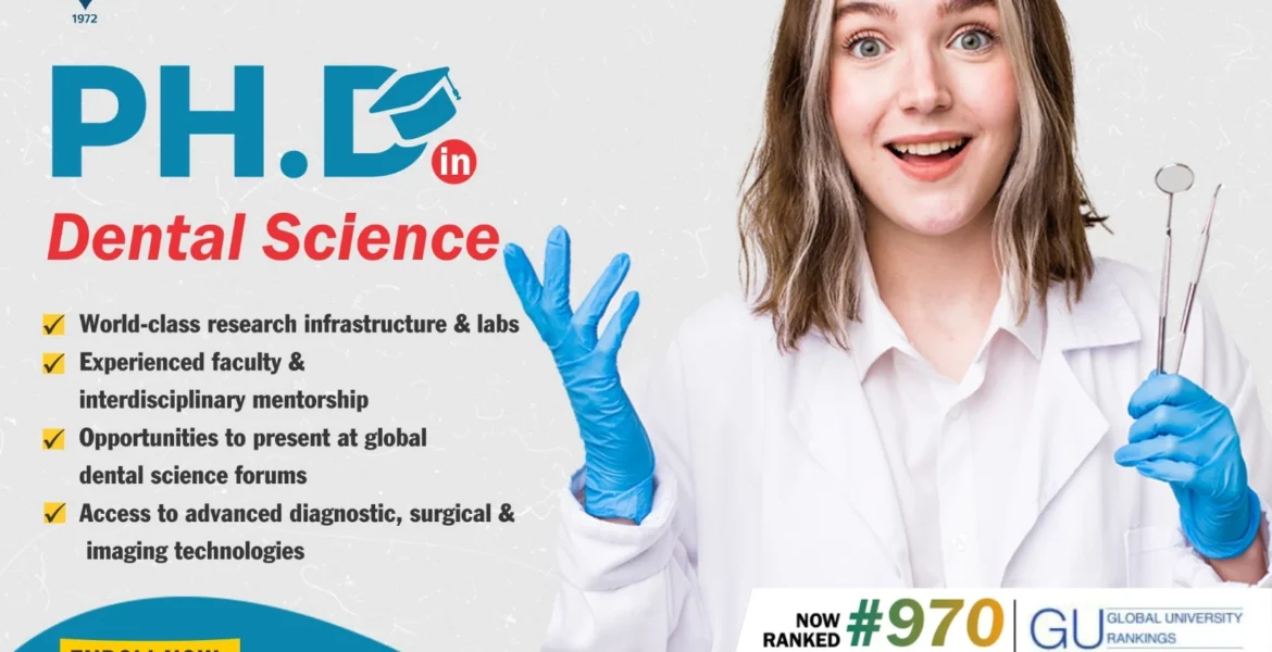 PhD in dental sciences in India
