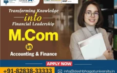 M.Com in Accounting & Finance