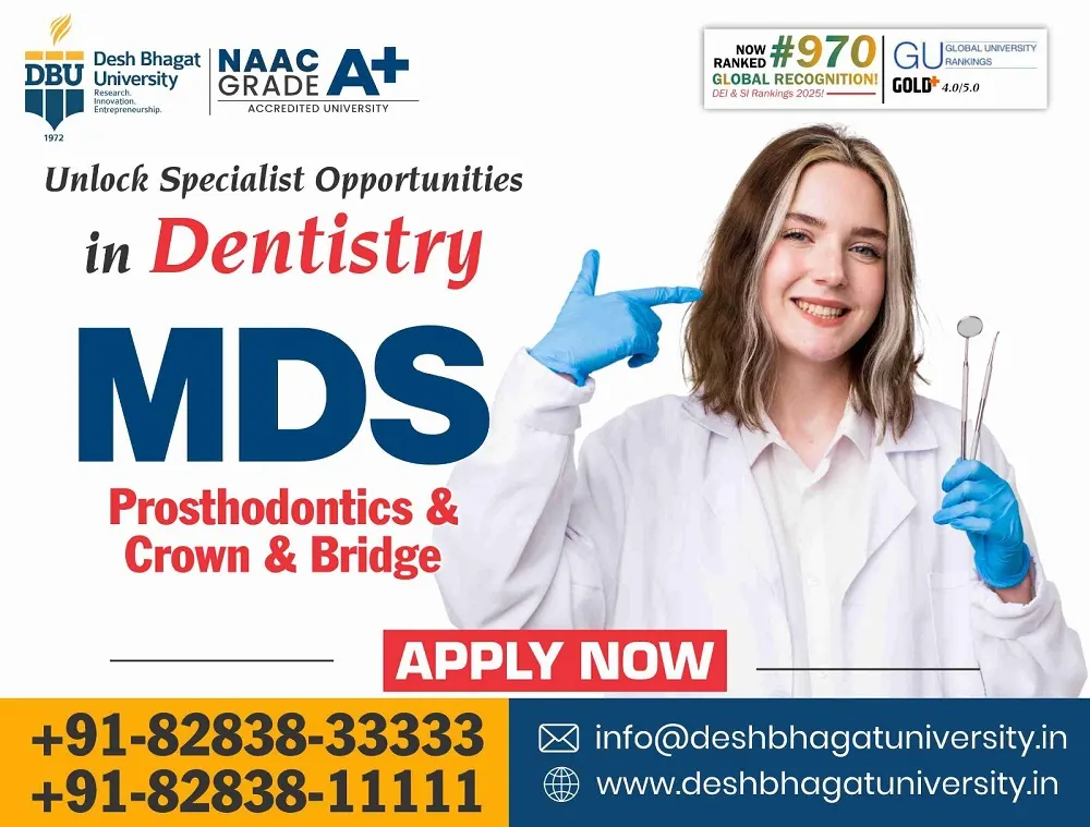 MDS in Prosthodontics & Crown & Bridge