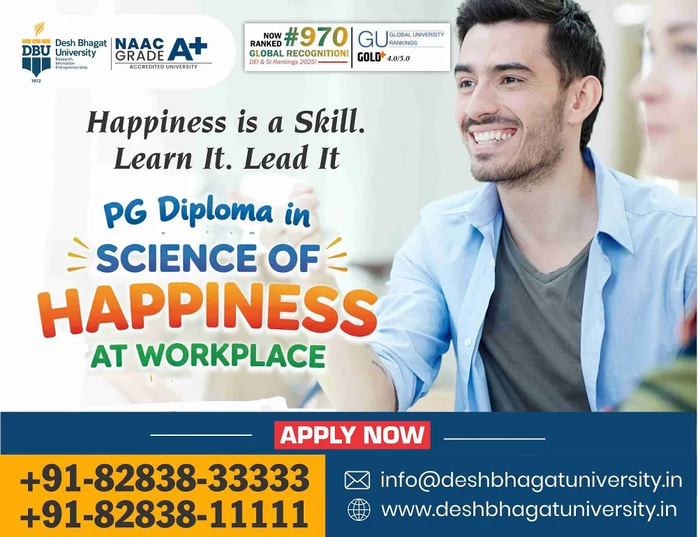 PG Diploma in Science of Happiness at Workplace