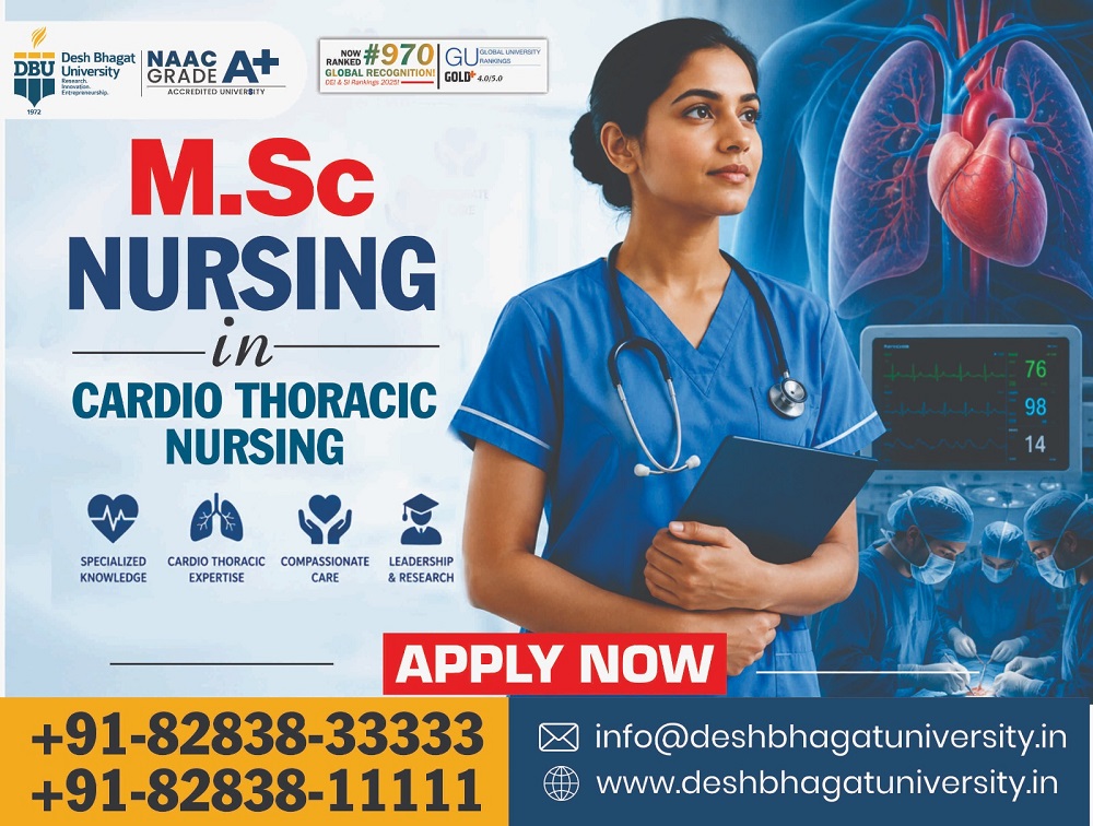 MSc Nursing in Cardio Thoracic Nursing